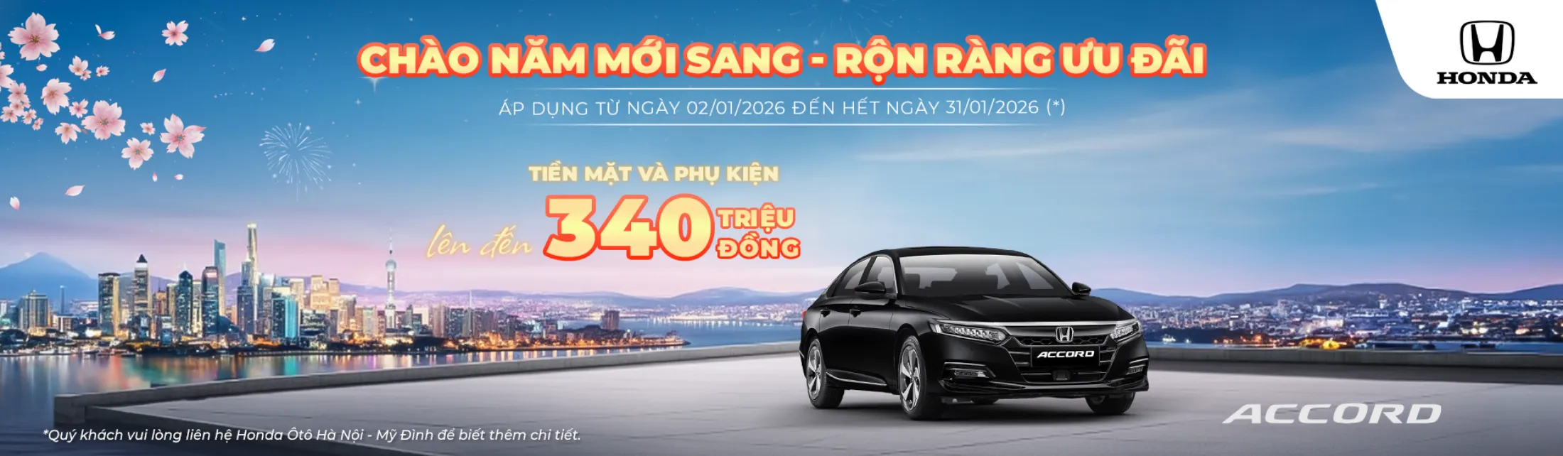 Ưu đãi Honda Accord tháng 1/2026