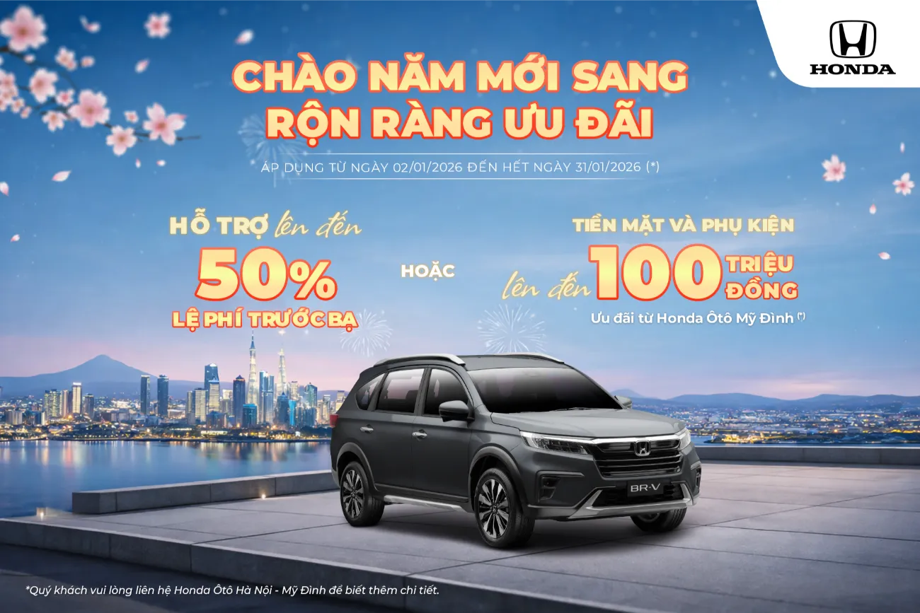 Ưu đãi Honda BR-V tháng 1/2026