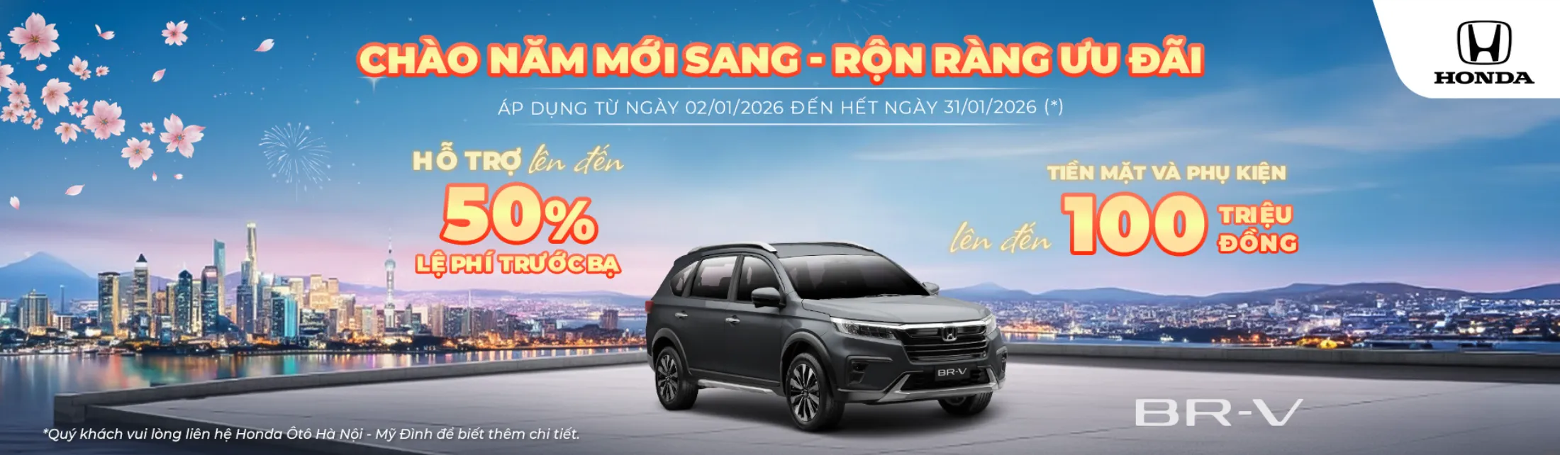 Ưu đãi Honda BR-V tháng 1/2026