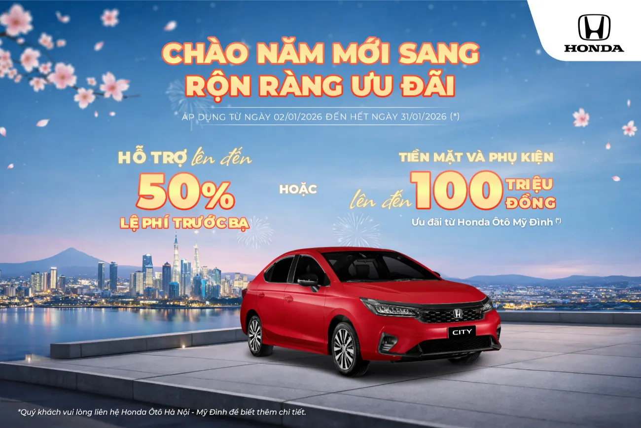 Ưu đãi Honda City tháng 1/2026