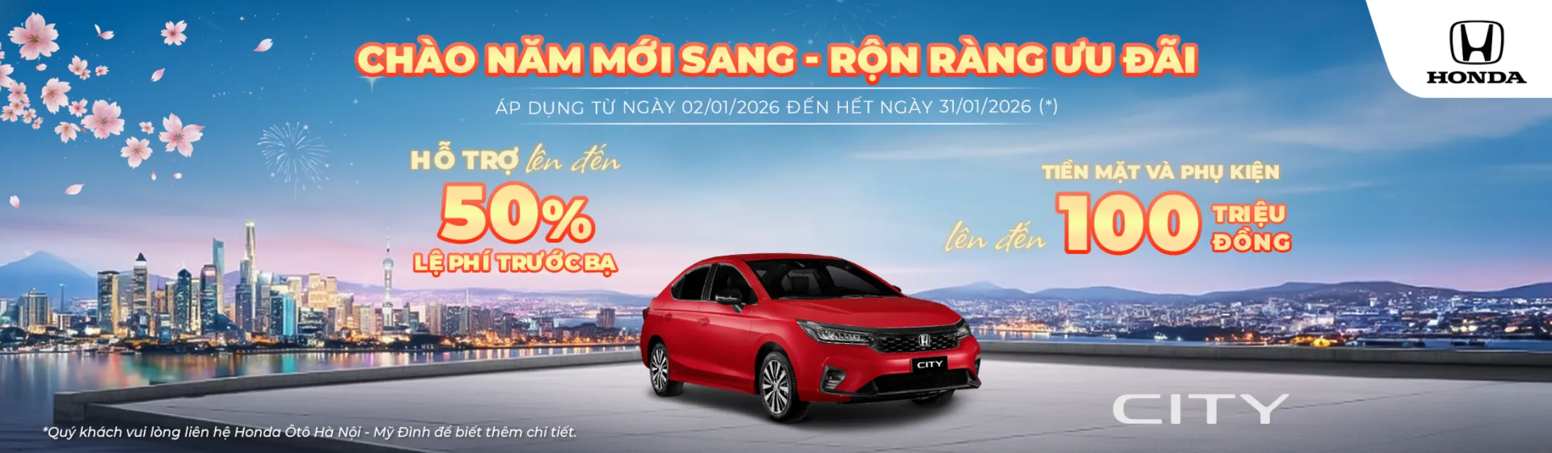 Ưu đãi Honda City tháng 1/2026