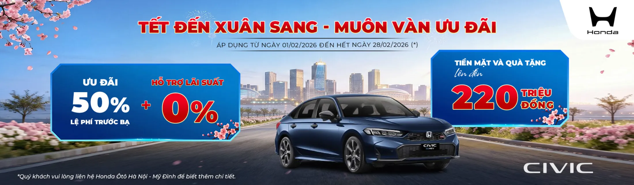 Ưu đãi Honda Civic tháng 2/2026