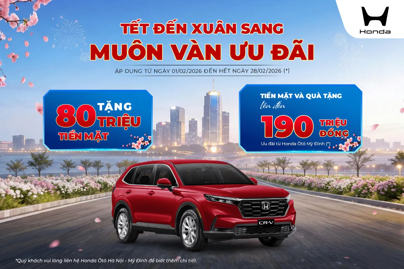 Ưu đãi Honda CR-V tháng 2/2026
