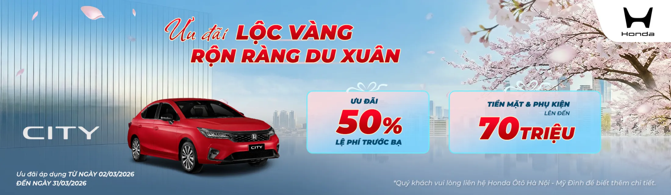 Ưu đãi Honda City tháng 3/2026