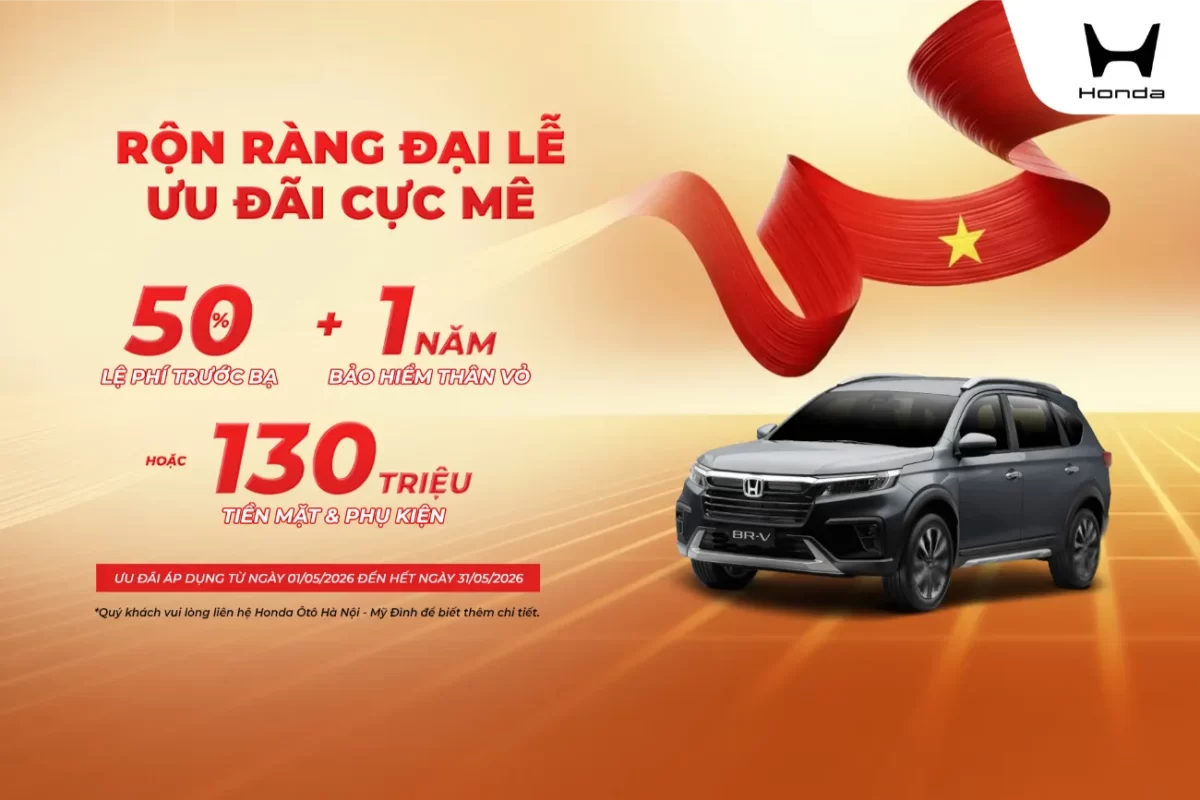 Ưu đãi mua xe ô tô Honda BR-V tháng 5/2026