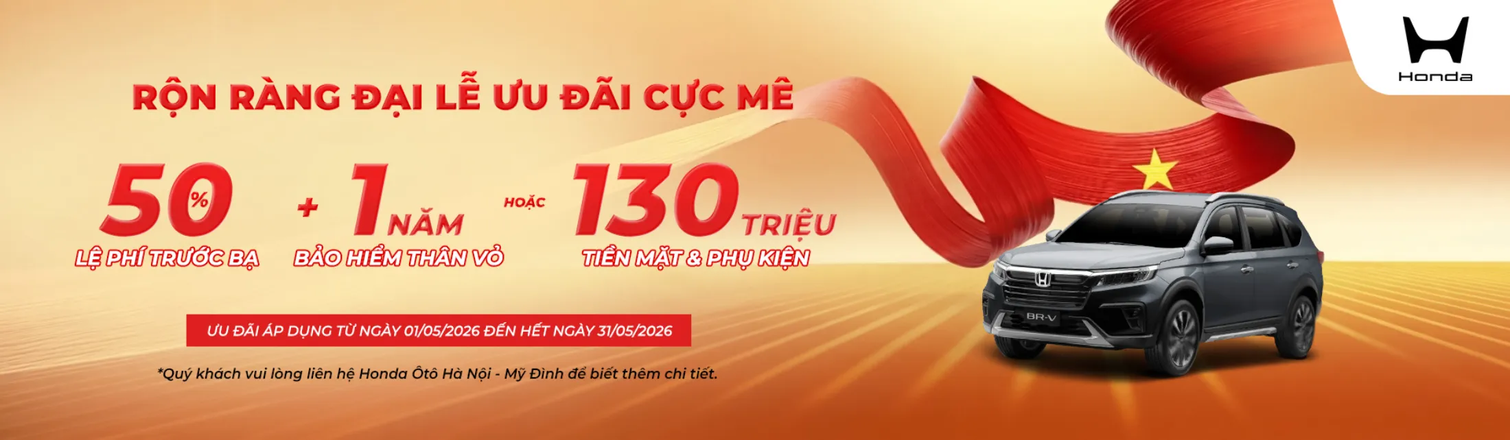 Ưu đãi mua xe ô tô Honda BR-V tháng 5/2026