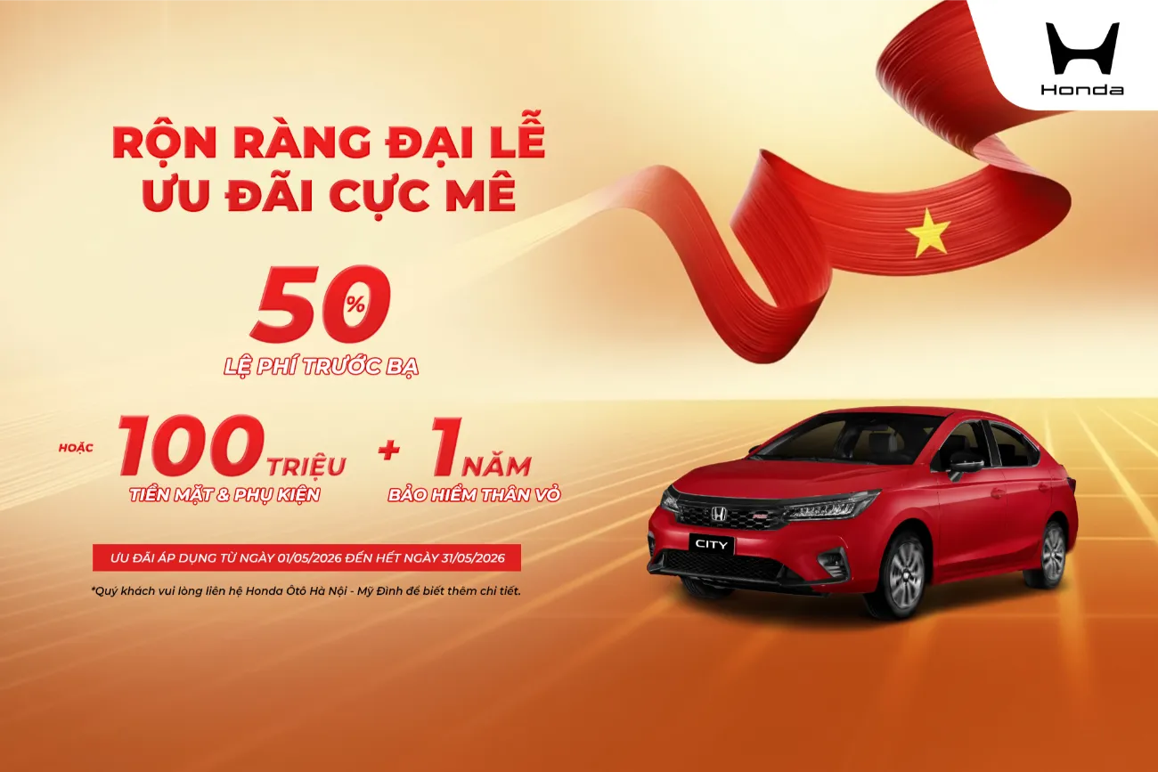 Ưu đãi mua xe ô tô Honda City tháng 5/2026
