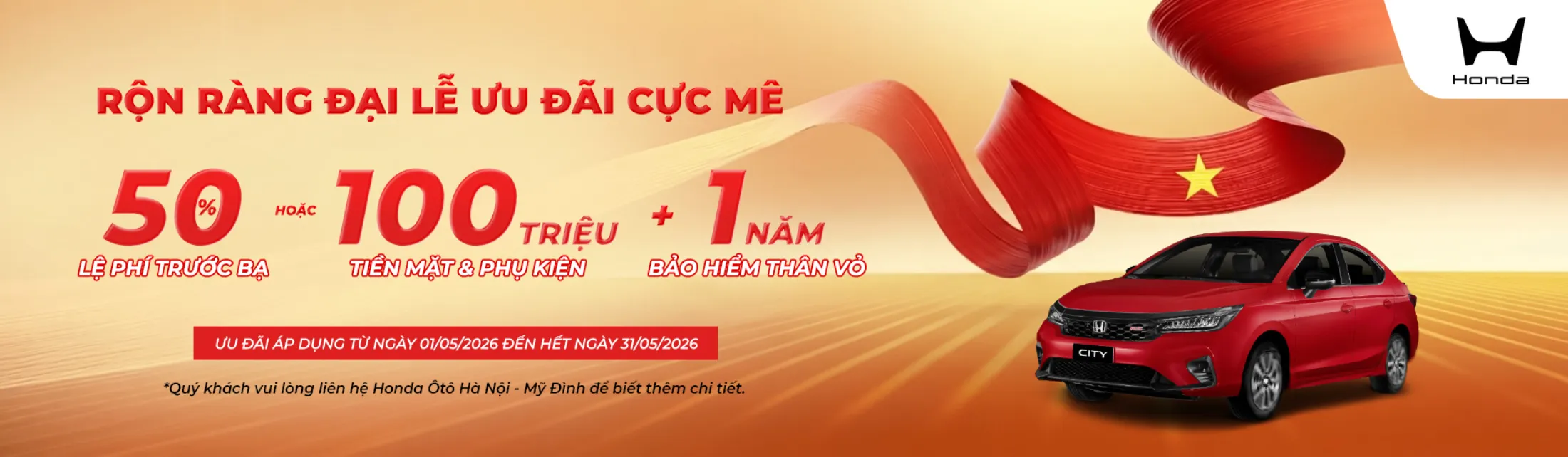 Ưu đãi mua xe ô tô Honda City tháng 5/2026