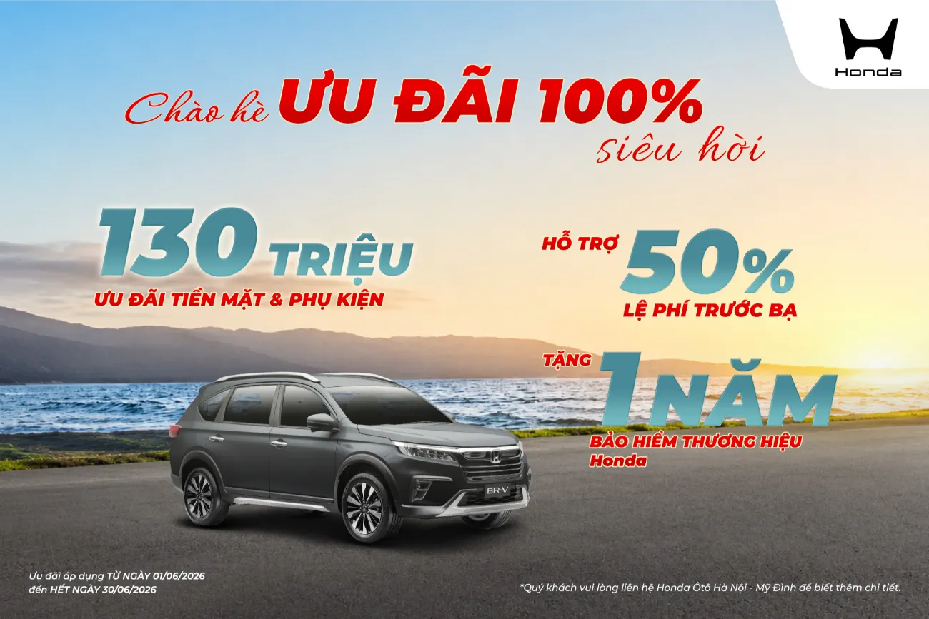 Ưu đãi Honda BR-V tháng 6/2026
