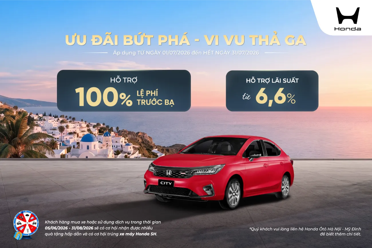 Ưu đãi Honda City tháng 7/2026