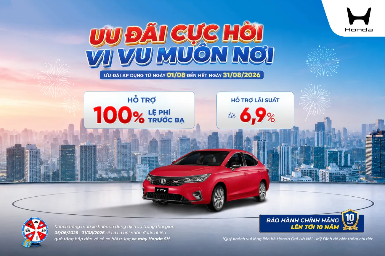 Ưu đãi Honda City tháng 8/2026