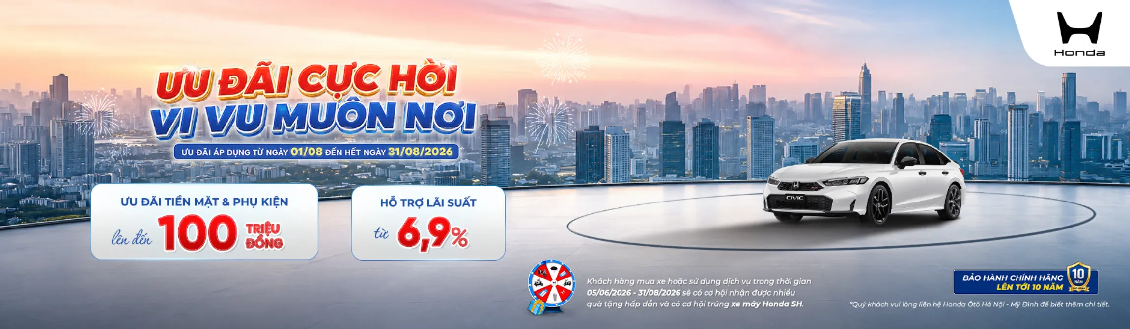 Ưu đãi Honda Civic tháng 8/2026