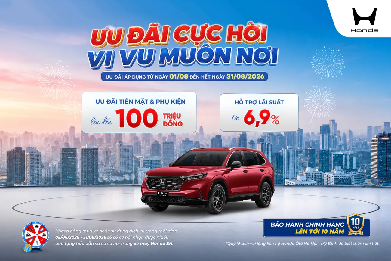 Ưu đãi Honda CR-V tháng 8/2026