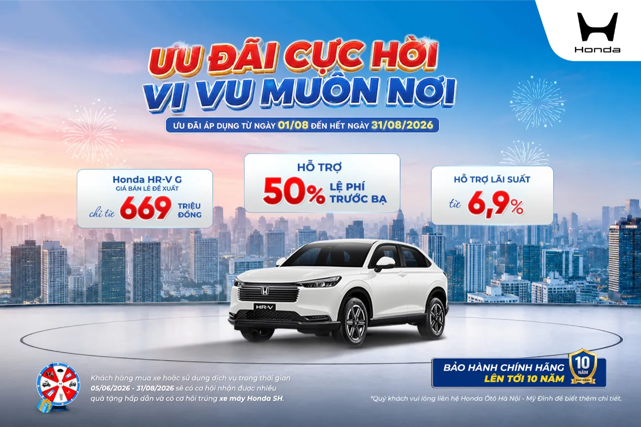 Ưu đãi Honda HR-V tháng 8/2026