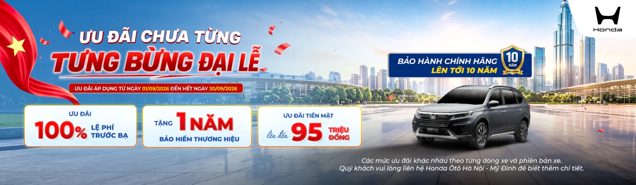 Ưu đãi mua xe Honda BR-V tháng 9/2026