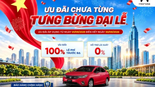 Ưu đãi mua xe Honda City tháng 9/2026
