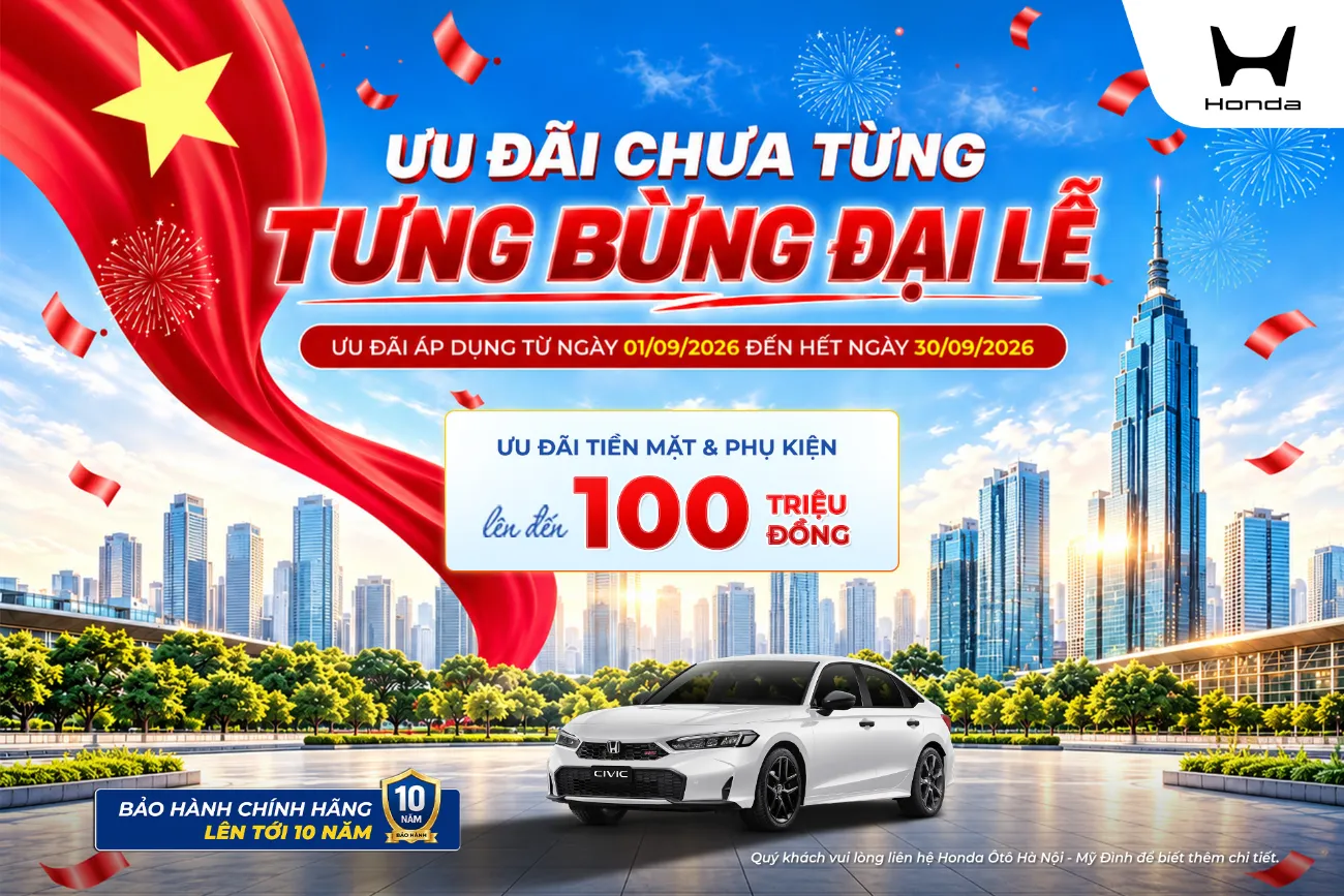 Ưu đãi mua xe Honda Civic tháng 9/2026