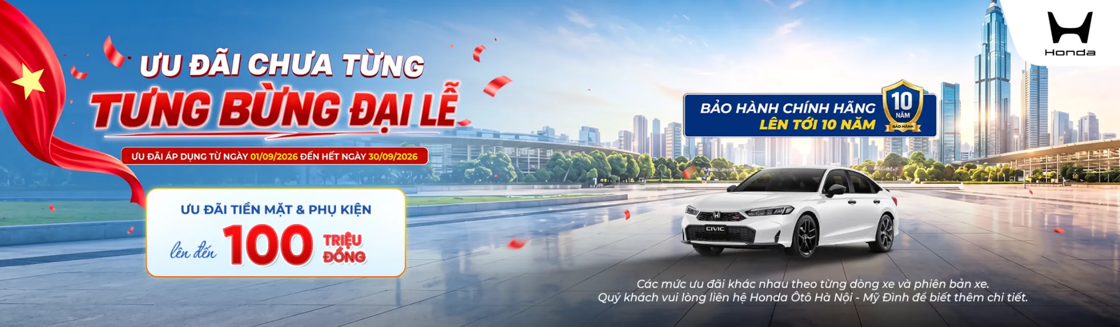 Ưu đãi mua xe Honda Civic tháng 9/2026