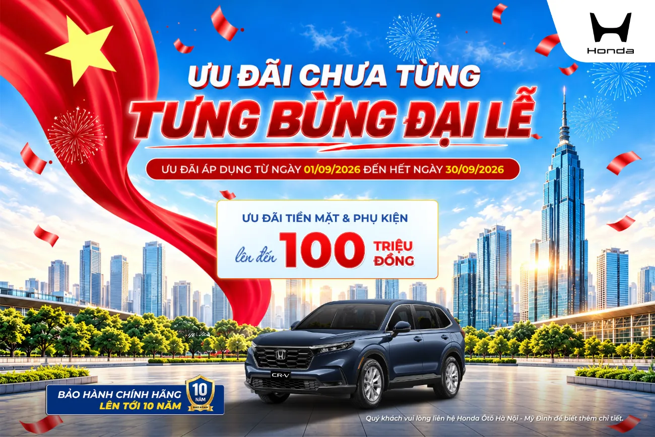 Ưu đãi mua xe Honda CR-V tháng 9/2026