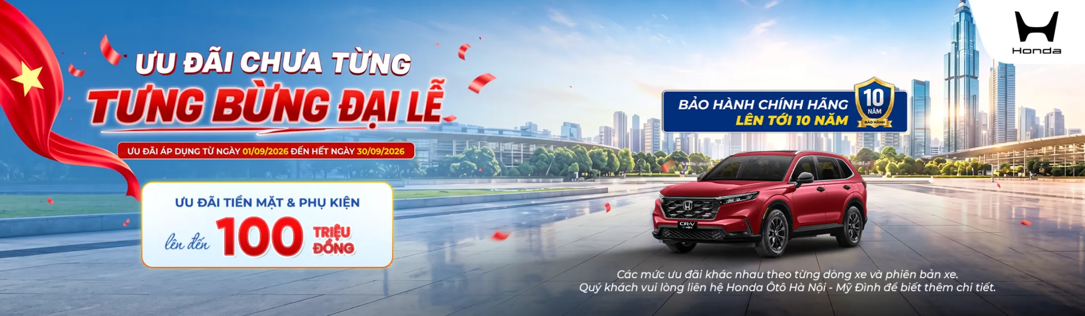 Ưu đãi mua xe Honda CR-V tháng 9/2026
