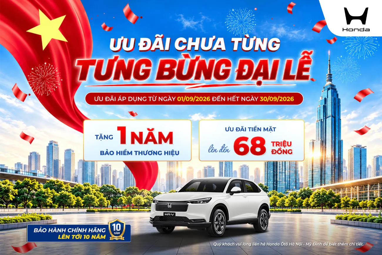 Ưu đãi mua xe Honda HR-V tháng 9/2026